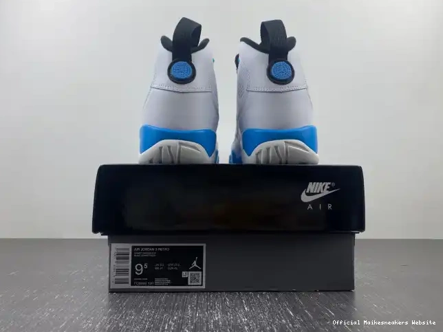 Official Maikesneakers Blue Air Jordan 9 Powder FQ8992-101 0522